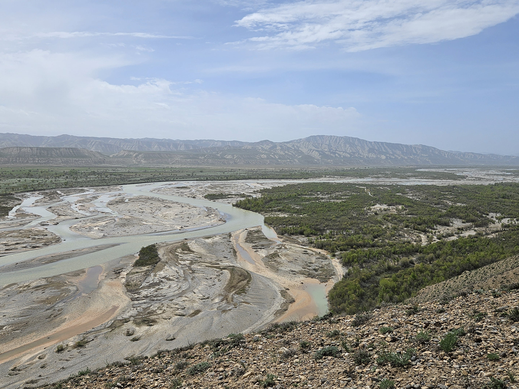 Naryn river aerial